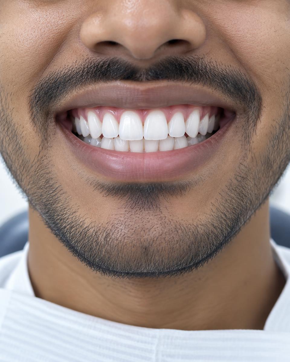 Demo teeth whitening example after treatment