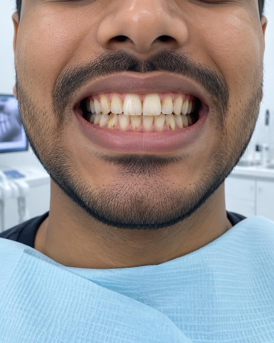 Demo teeth whitening example before treatment