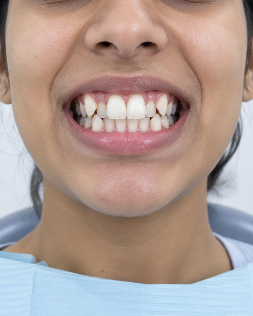 Demo smile alignment example before treatment